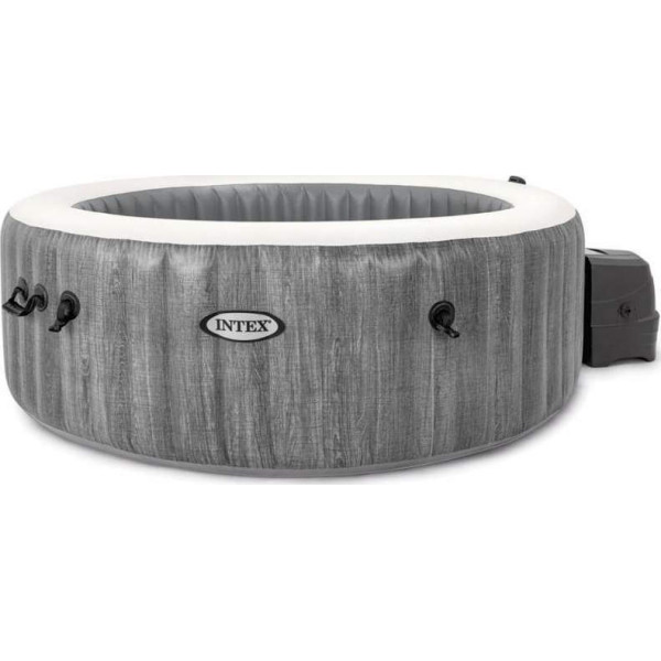 Intex Greywood Deluxe Bubble Massage Πισίνα PVC Φουσκωτή Υδρομασάζ 196x196x71εκ. (4 ατόμων)